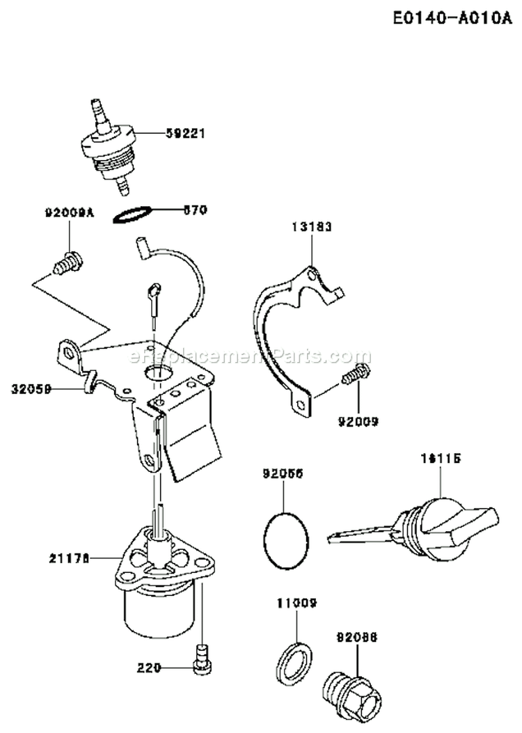 Page I Diagram and Parts List for FE170D AS02 Kawasaki Engine
