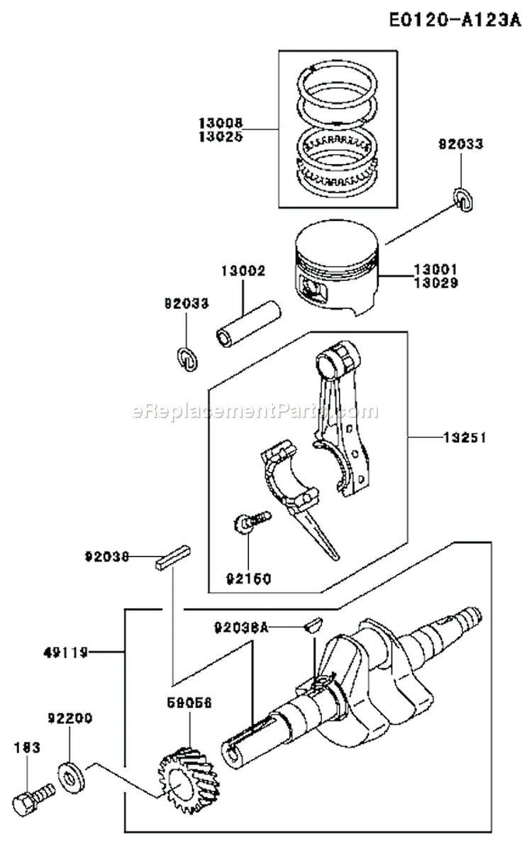 Page J Diagram and Parts List for FE170D AS03 Kawasaki Engine