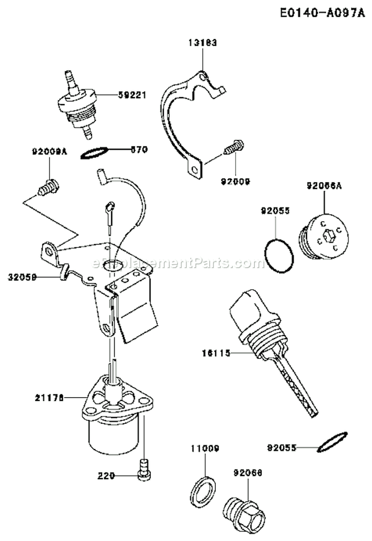 Page I Diagram and Parts List for FE170D AS03 Kawasaki Engine