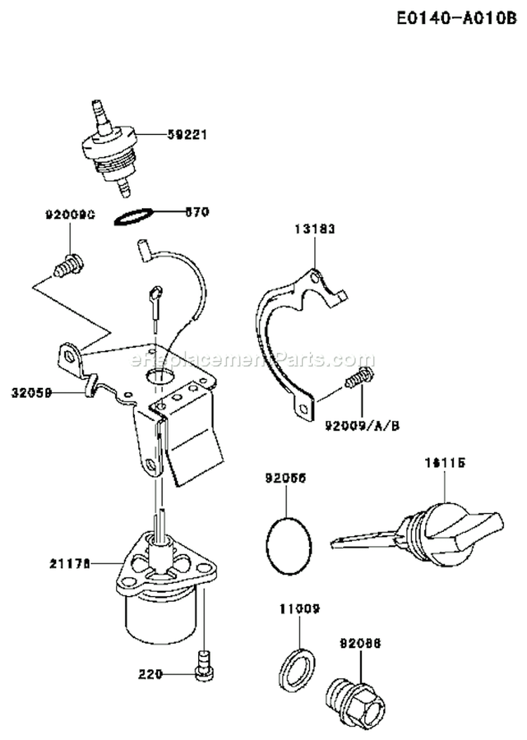 Page I Diagram and Parts List for FE170D AS01 Kawasaki Engine