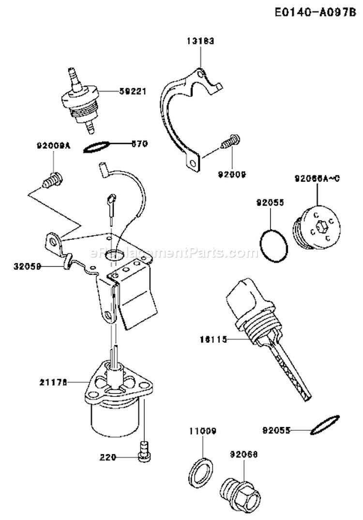 Page I Diagram and Parts List for FE170D CS04 Kawasaki Engine