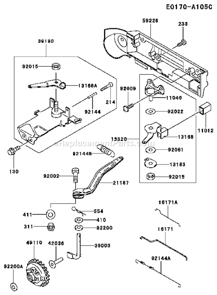 Page C Diagram and Parts List for FE250D AS06 Kawasaki Engine