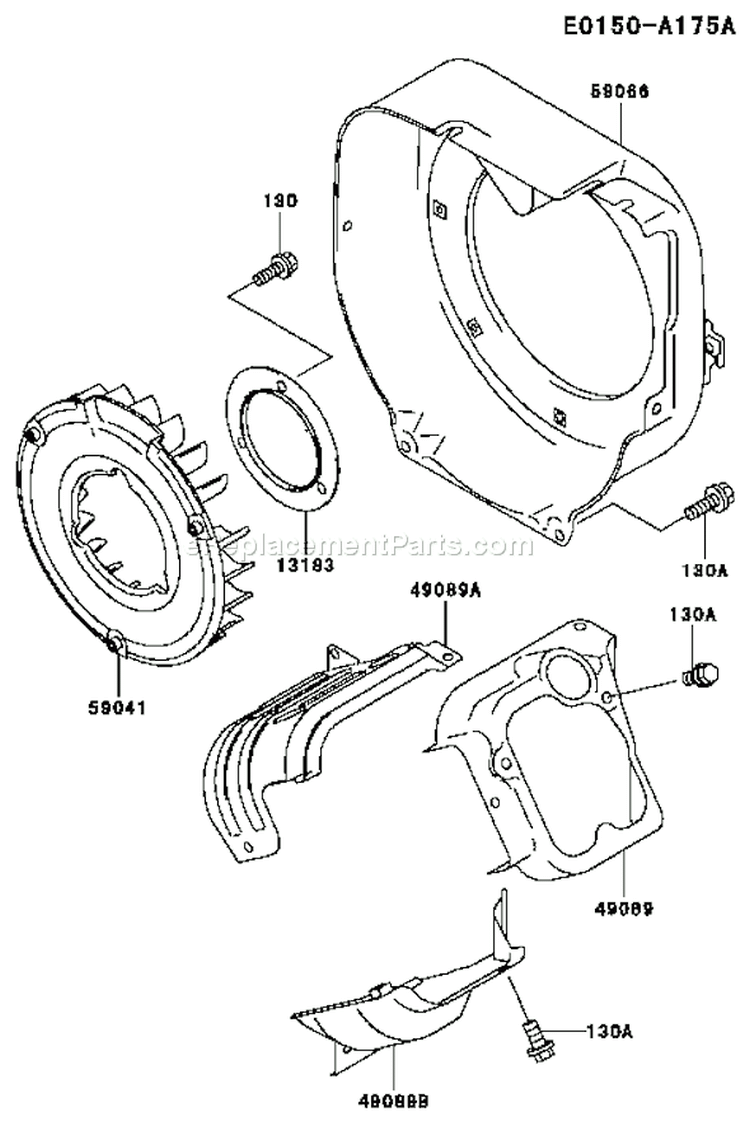Page D Diagram and Parts List for FE250D AS06 Kawasaki Engine