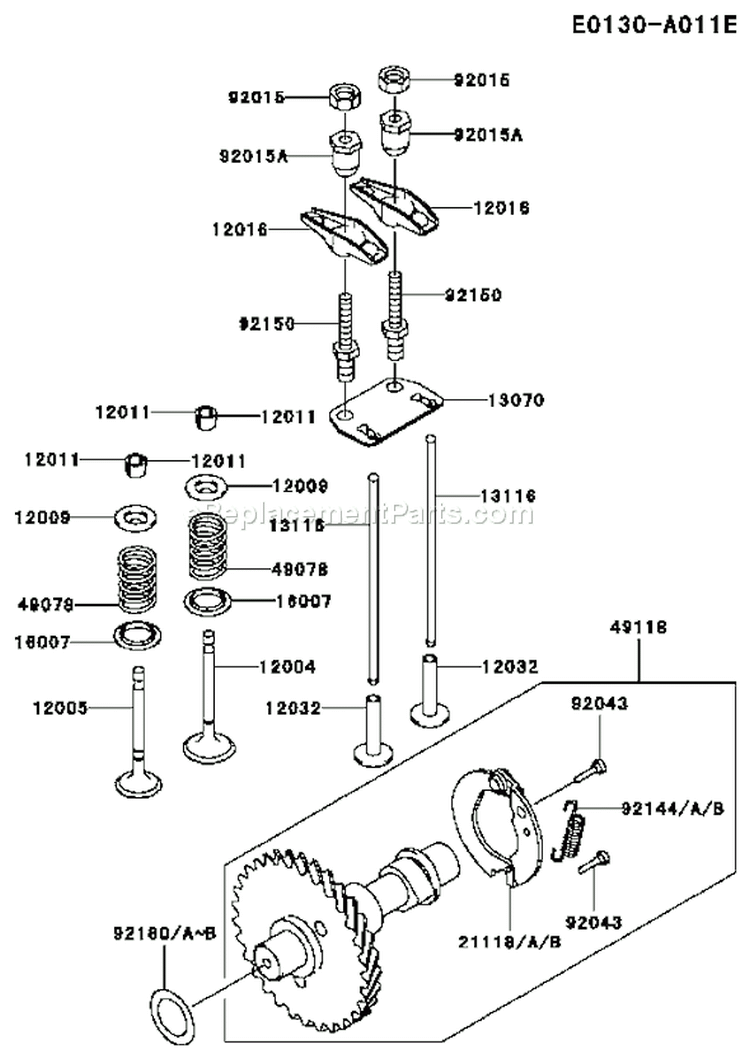 Page L Diagram and Parts List for FE250D BS01 Kawasaki Engine
