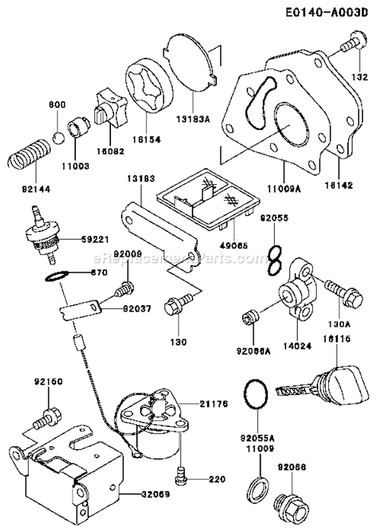 Page I Diagram and Parts List for FE290D AS14 Kawasaki Engine