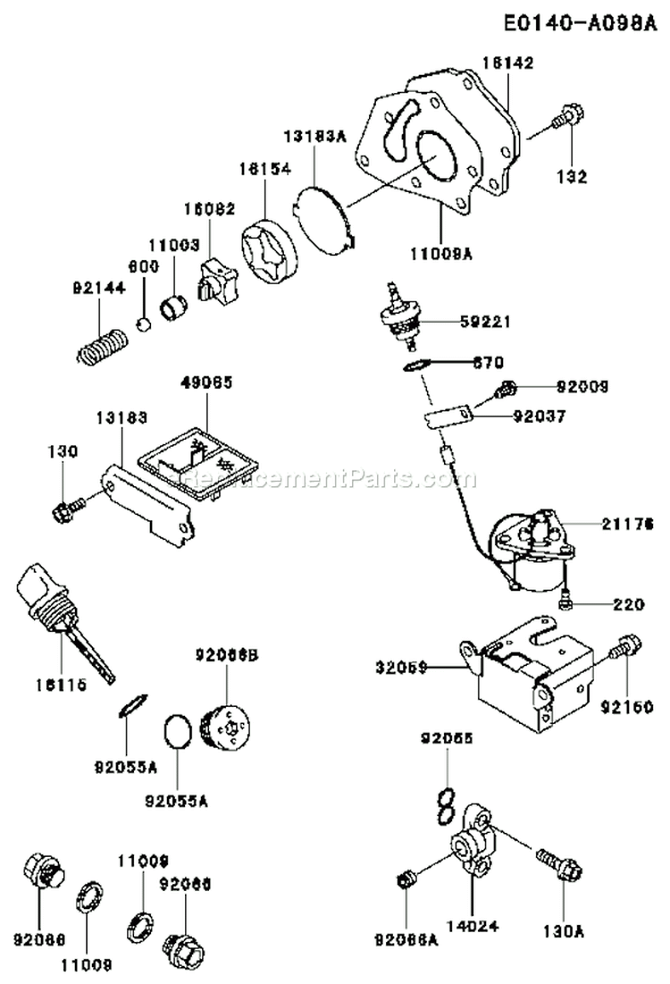 Page I Diagram and Parts List for FE290D AS22 Kawasaki Engine