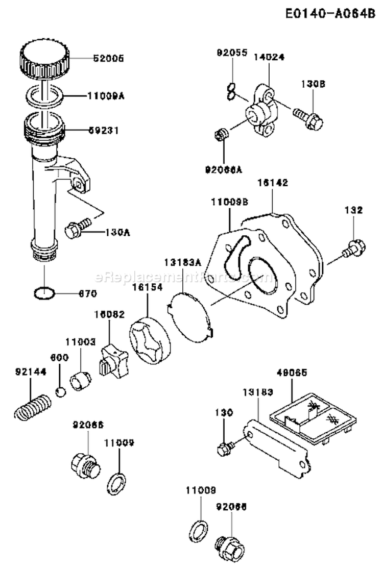Page J Diagram and Parts List for FE290D AS24 Kawasaki Engine