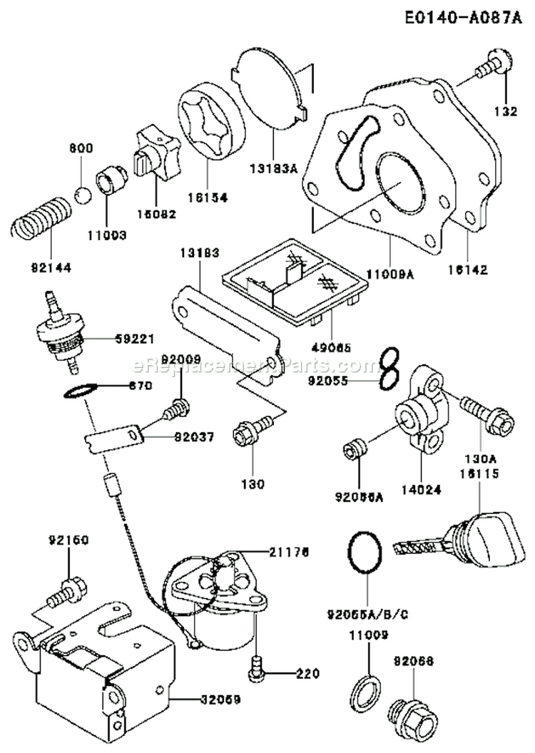 Page I Diagram and Parts List for FE290D AS13 Kawasaki Engine