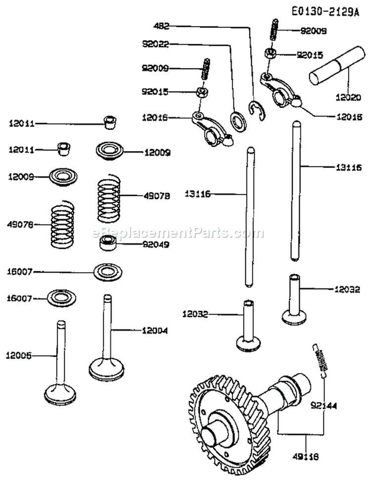 Page L Diagram and Parts List for FE290D CS02 Kawasaki Engine