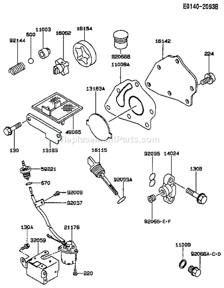 Page I Diagram and Parts List for FE290D CS02 Kawasaki Engine