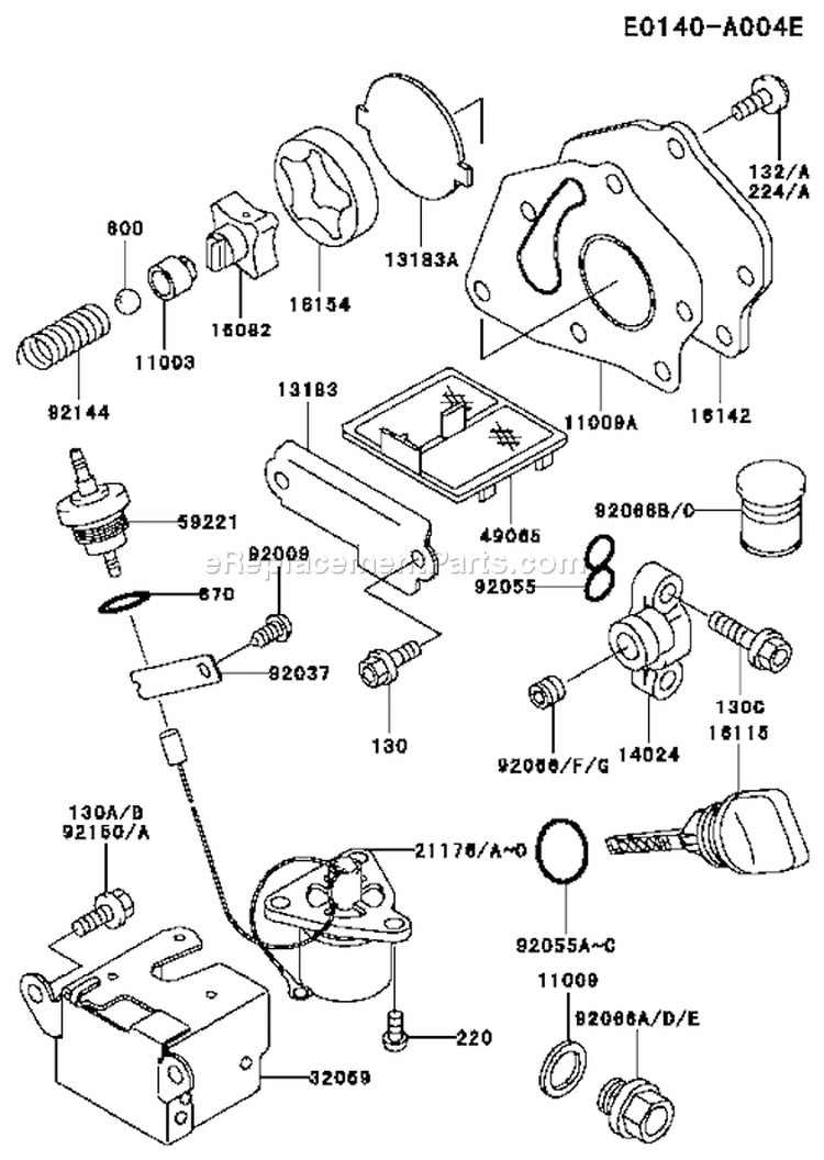 Page I Diagram and Parts List for FE290D DS03 Kawasaki Engine