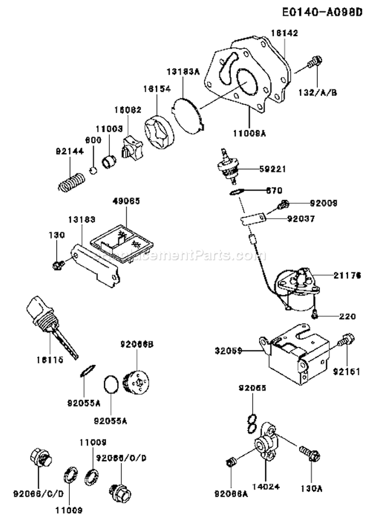 Page I Diagram and Parts List for FE290D ES20 Kawasaki Engine