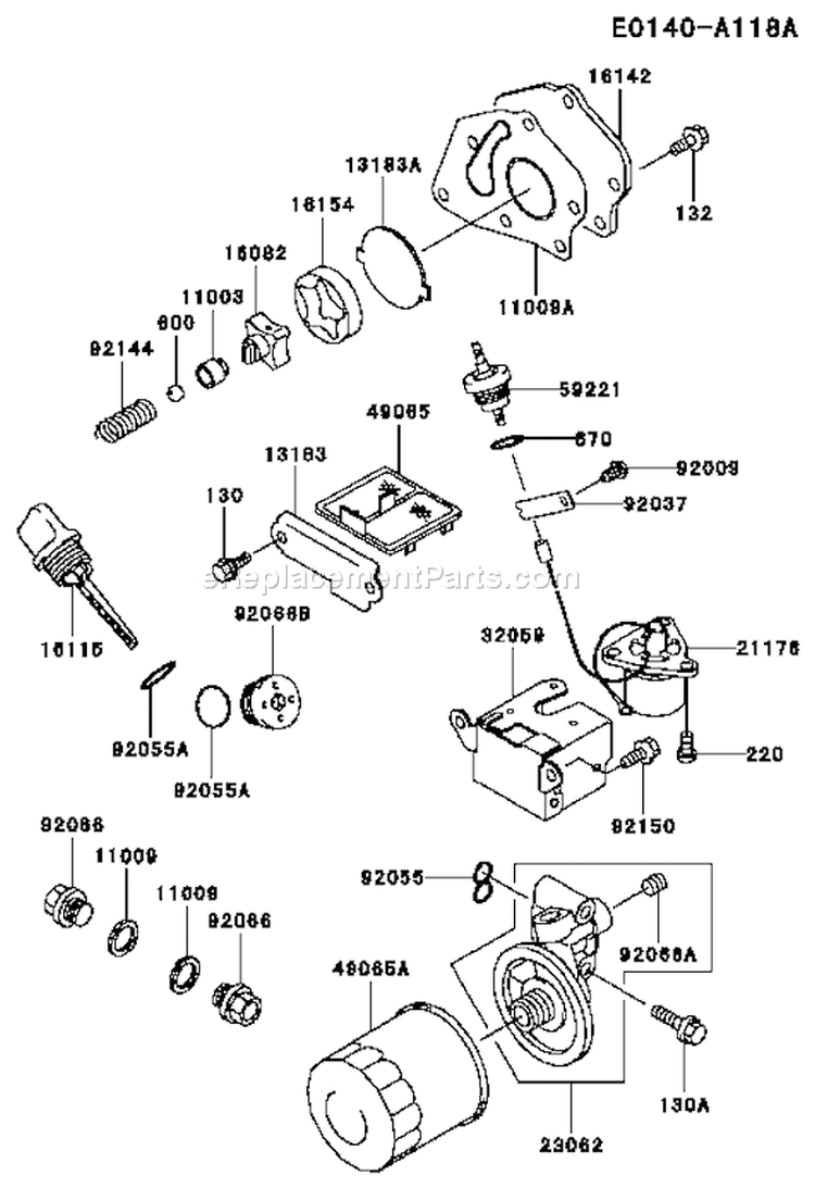 Page I Diagram and Parts List for FE290R AS01 Kawasaki Engine