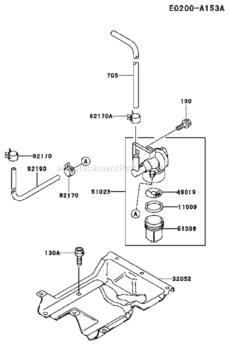 Page G Diagram and Parts List for FE350D AS07 Kawasaki Engine