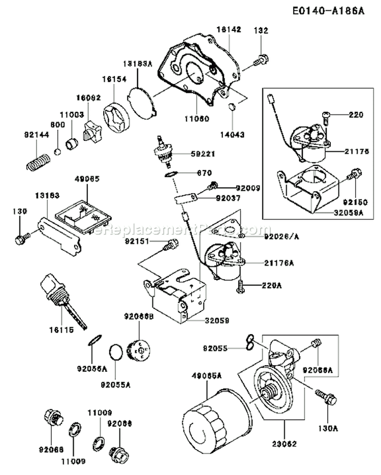 Page I Diagram and Parts List for FE350D AS16 Kawasaki Engine