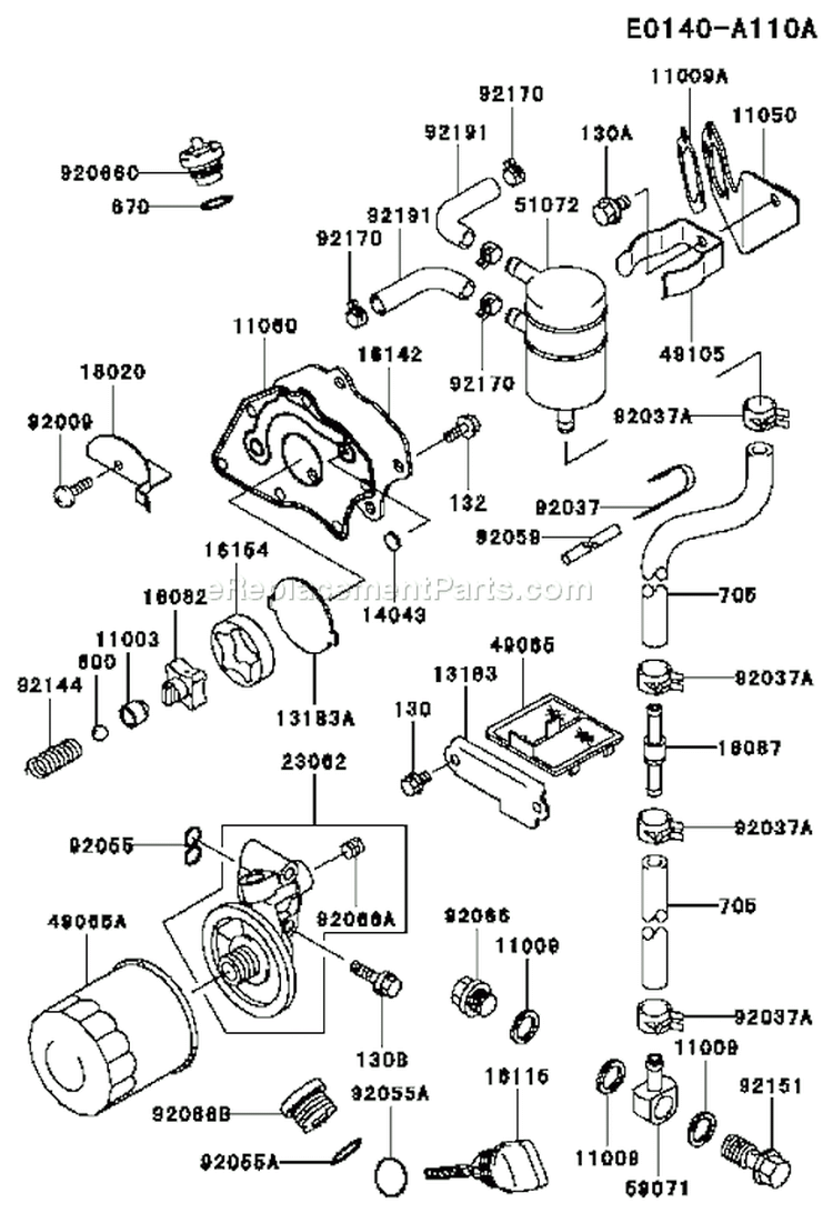 Page I Diagram and Parts List for FE350D AS17 Kawasaki Engine