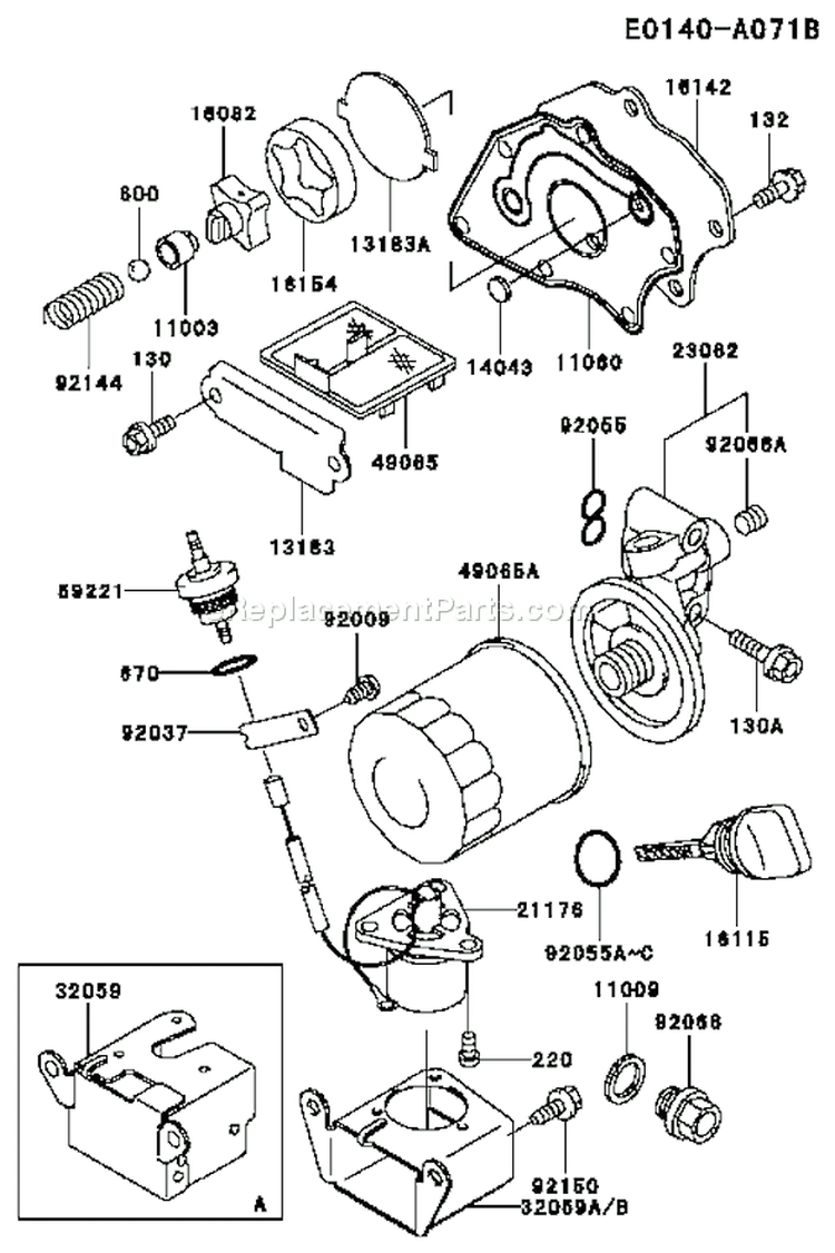 Page I Diagram and Parts List for FE350D BS00 Kawasaki Engine