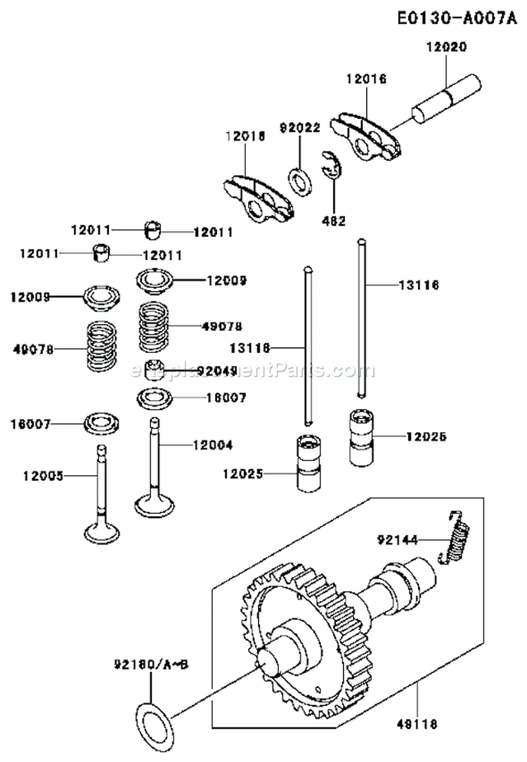 Page L Diagram and Parts List for FE350D BS13 Kawasaki Engine
