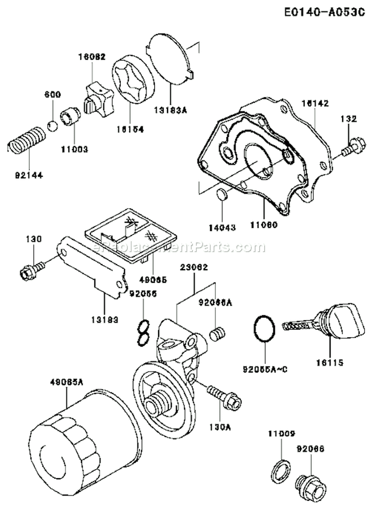 Page I Diagram and Parts List for FE350D CS05 Kawasaki Engine