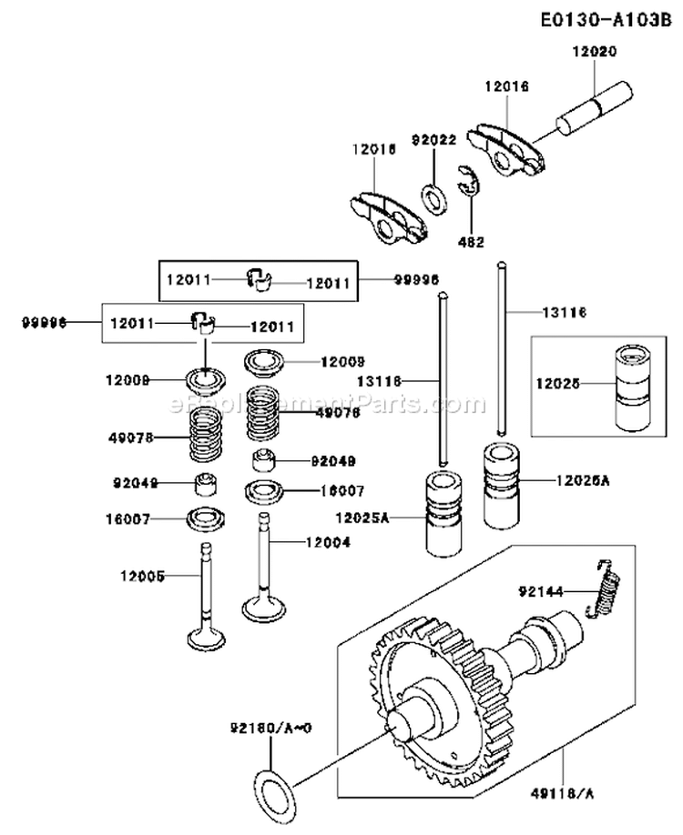 Page L Diagram and Parts List for FE400D AS00 Kawasaki Engine