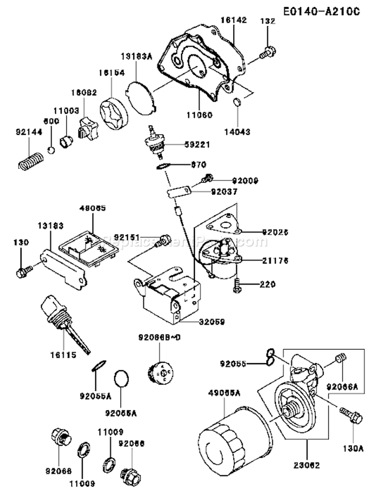 Page I Diagram and Parts List for FE400D BS01 Kawasaki Engine