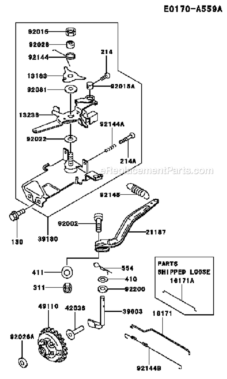 Page C Diagram and Parts List for FE400D CS04 Kawasaki Engine