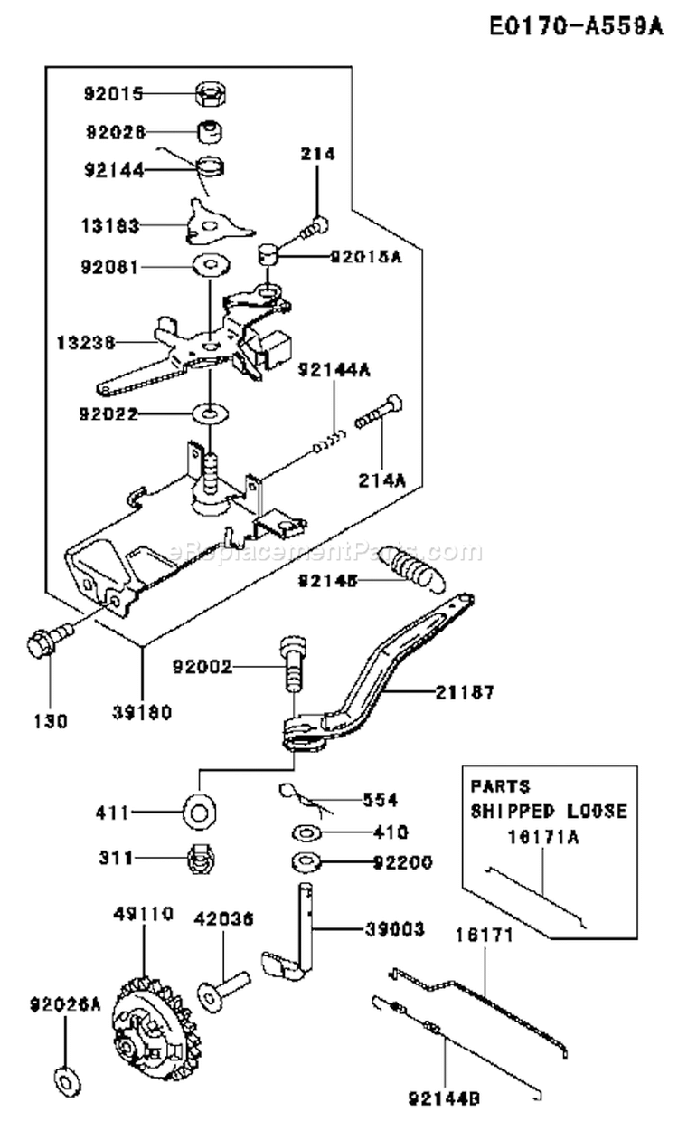 Page C Diagram and Parts List for FE400D DS04 Kawasaki Engine