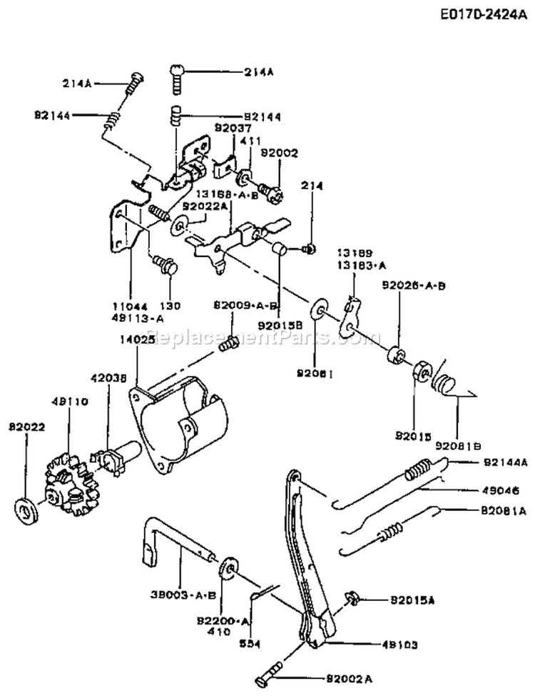Page C Diagram and Parts List for FG150G BS00 Kawasaki Engine