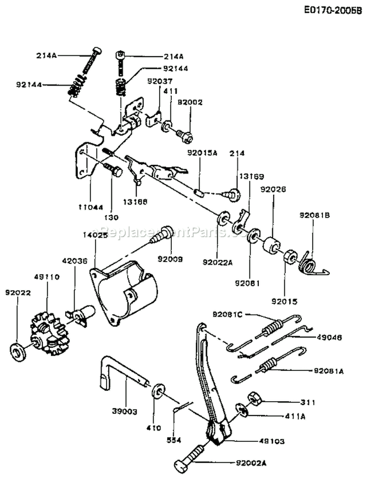 Page C Diagram and Parts List for FG150D DS00 Kawasaki Engine