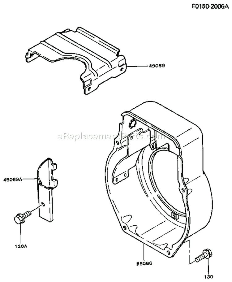 Page D Diagram and Parts List for FG150D DS00 Kawasaki Engine