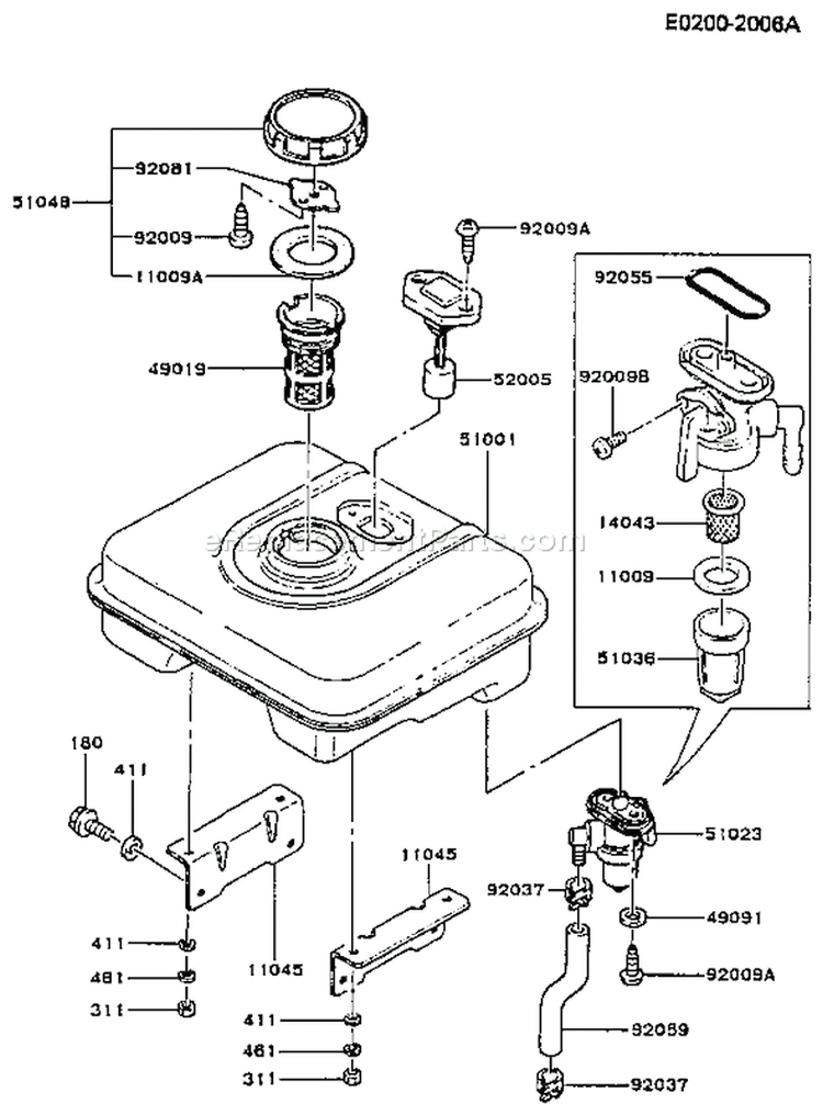 Page G Diagram and Parts List for FG150D DS00 Kawasaki Engine