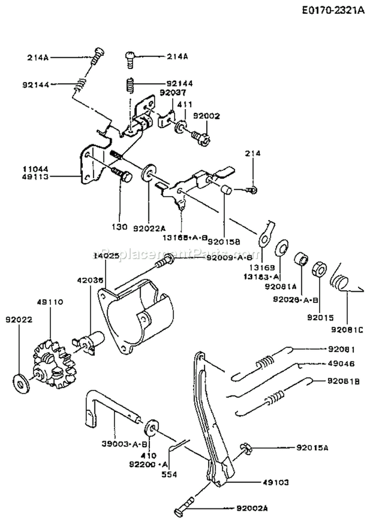 Page C Diagram and Parts List for FG200D CS01 Kawasaki Engine