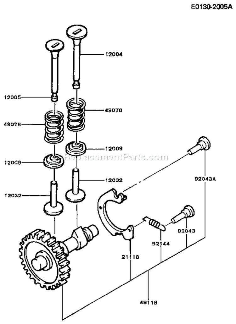 Page L Diagram and Parts List for FG200D GS00 Kawasaki Engine