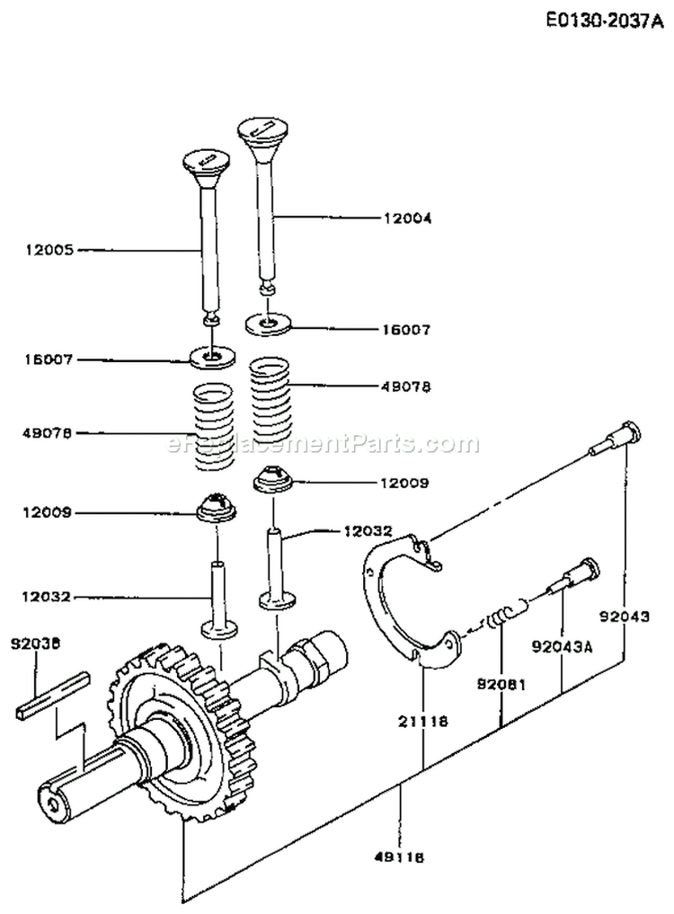 Page L Diagram and Parts List for FG270G AS00 Kawasaki Engine