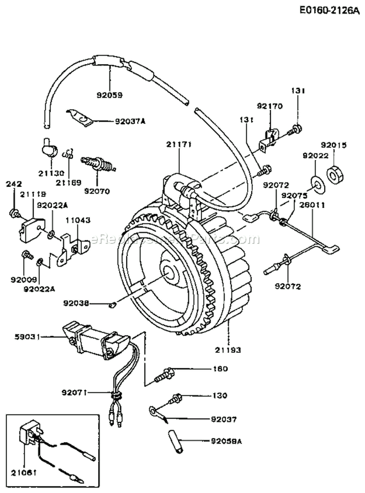 Page F Diagram and Parts List for FG270G AS01 Kawasaki Engine