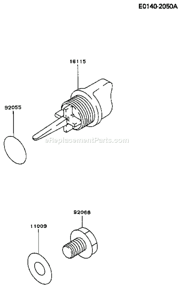 Page H Diagram and Parts List for FG270G AS01 Kawasaki Engine