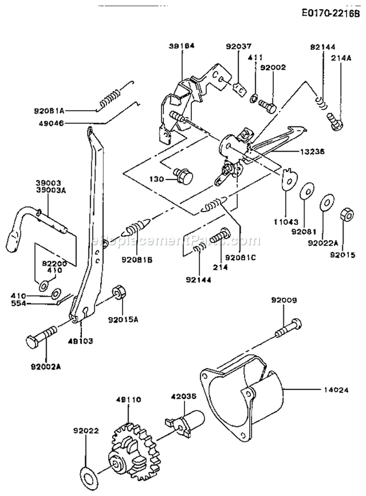 Page C Diagram and Parts List for FG300D AS17 Kawasaki Engine
