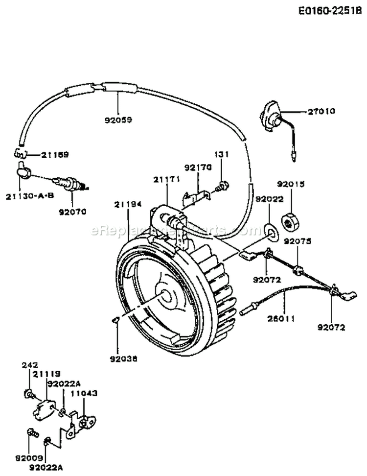 Page F Diagram and Parts List for FG300D BS16 Kawasaki Engine