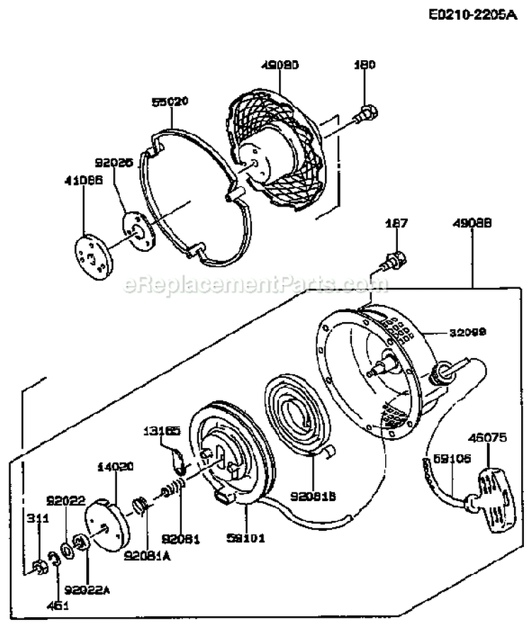 Page L Diagram and Parts List for FG300D CS09 Kawasaki Engine