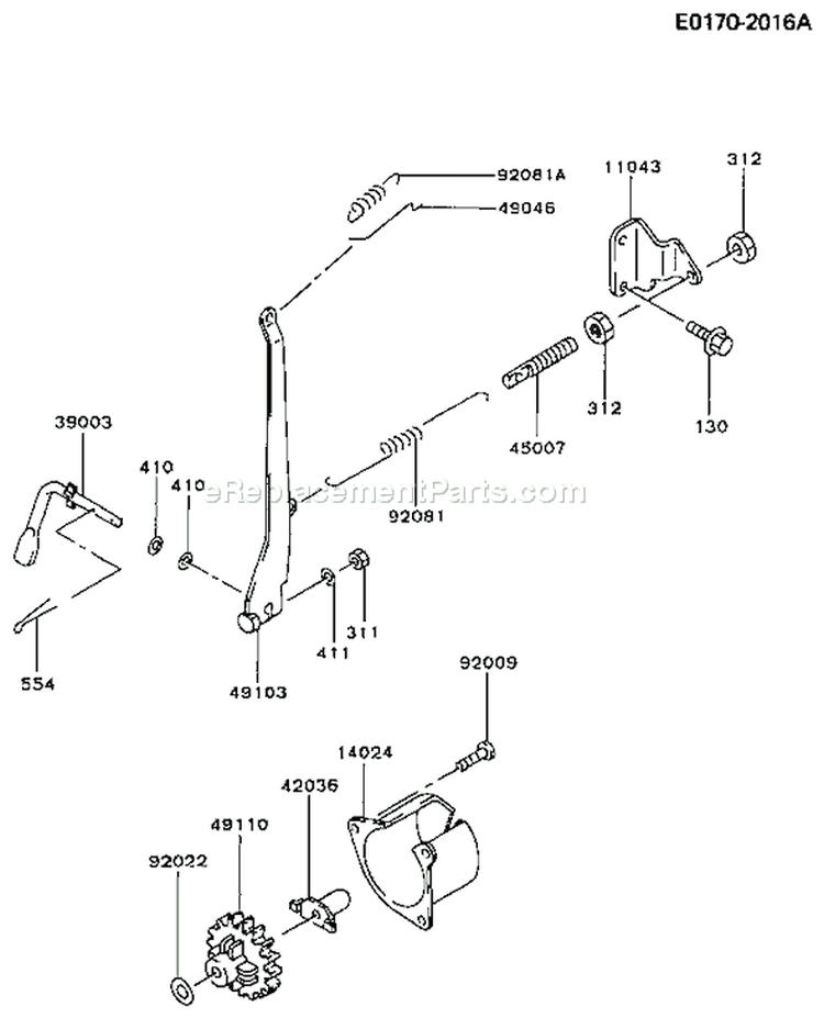 Page C Diagram and Parts List for FG300D BS05 Kawasaki Engine