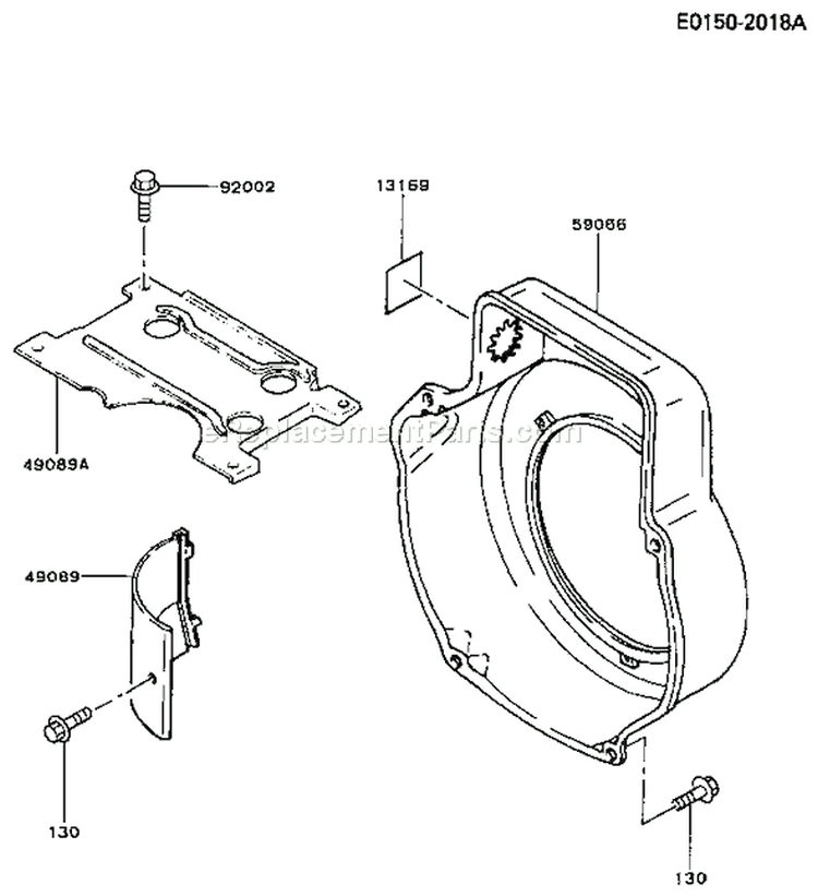 Page D Diagram and Parts List for FG300D BS05 Kawasaki Engine