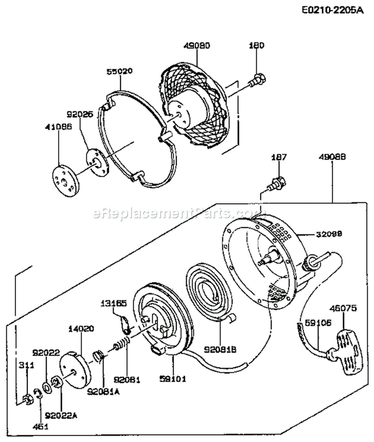 Page L Diagram and Parts List for FG300D DS09 Kawasaki Engine