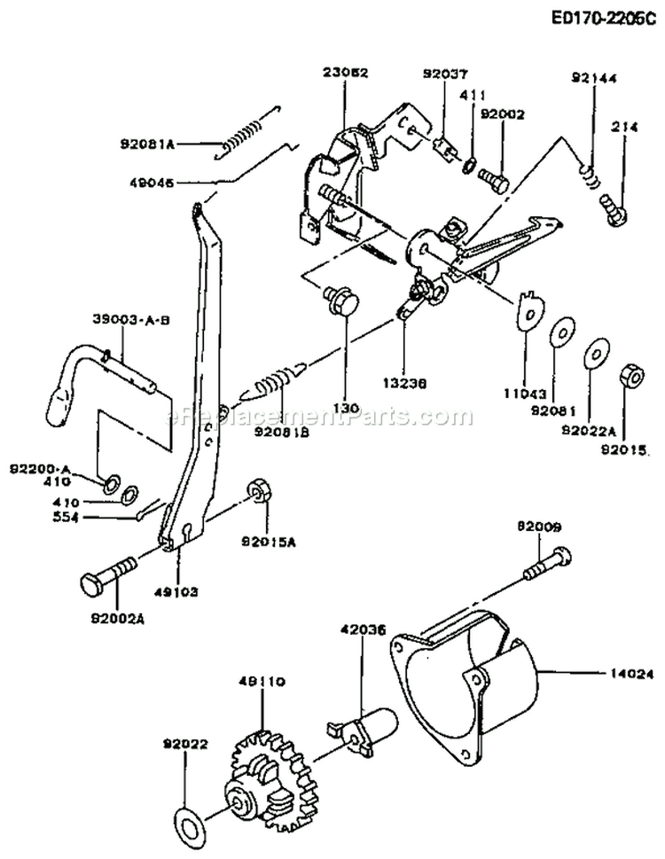 Page C Diagram and Parts List for FG300D CS09 Kawasaki Engine