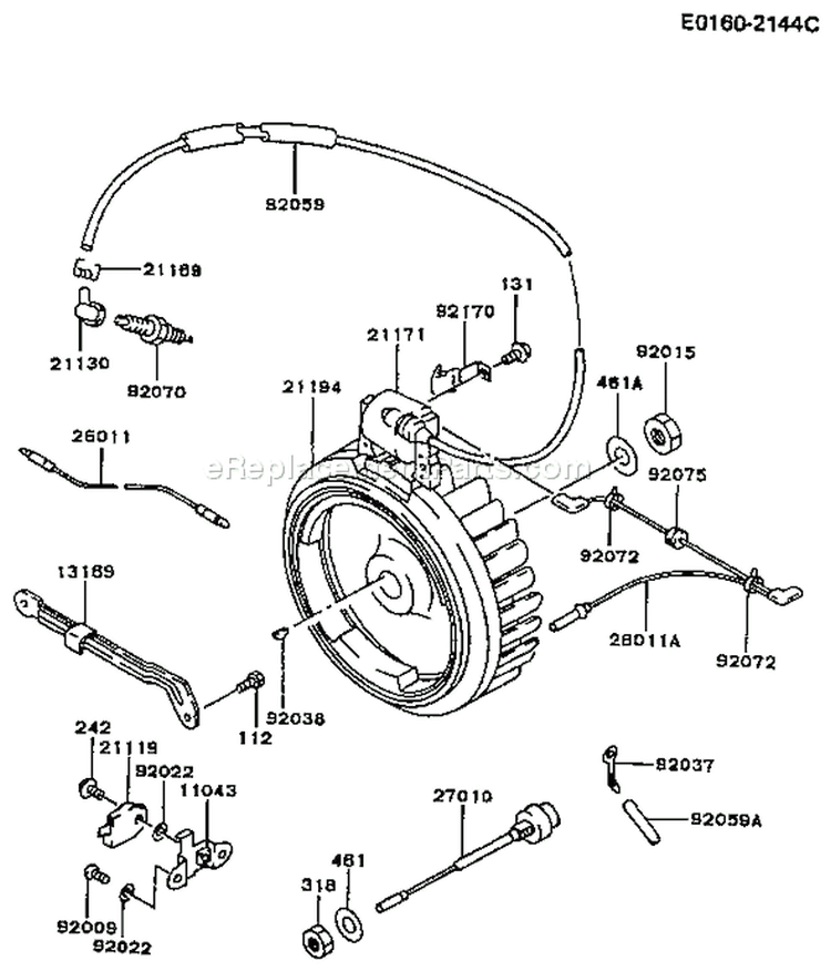 Page G Diagram and Parts List for FG300D DS09 Kawasaki Engine