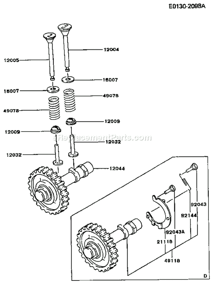 Page L Diagram and Parts List for FG300D CS11 Kawasaki Engine