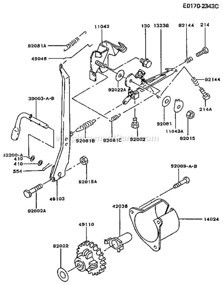 Page C Diagram and Parts List for FG300D CS11 Kawasaki Engine