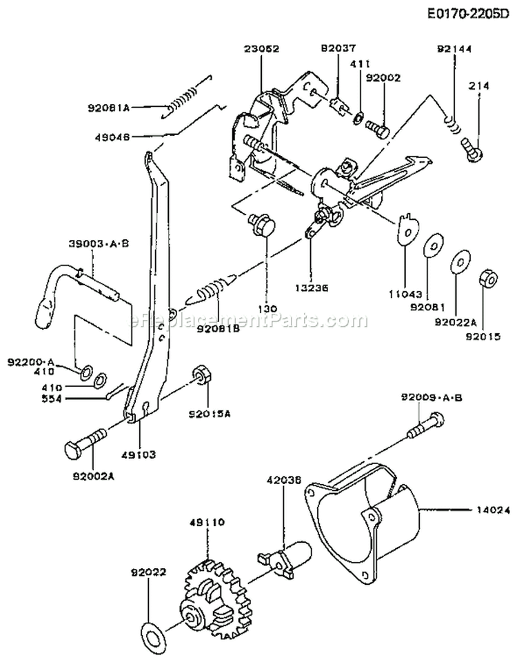 Page C Diagram and Parts List for FG300D CS12 Kawasaki Engine