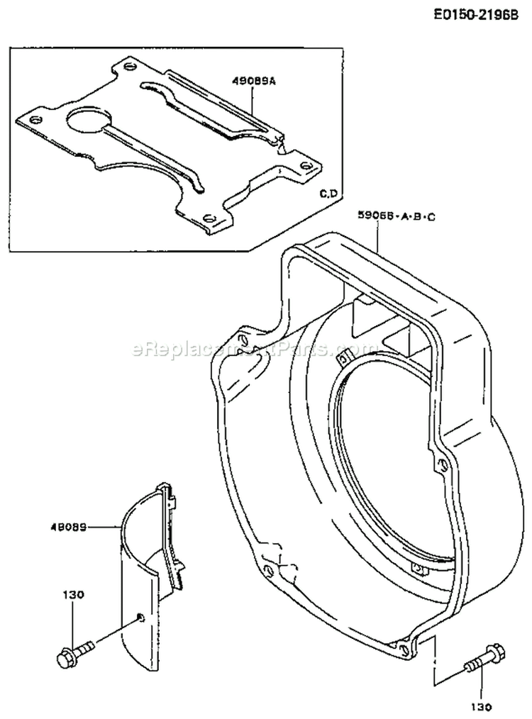 Page D Diagram and Parts List for FG300D CS12 Kawasaki Engine