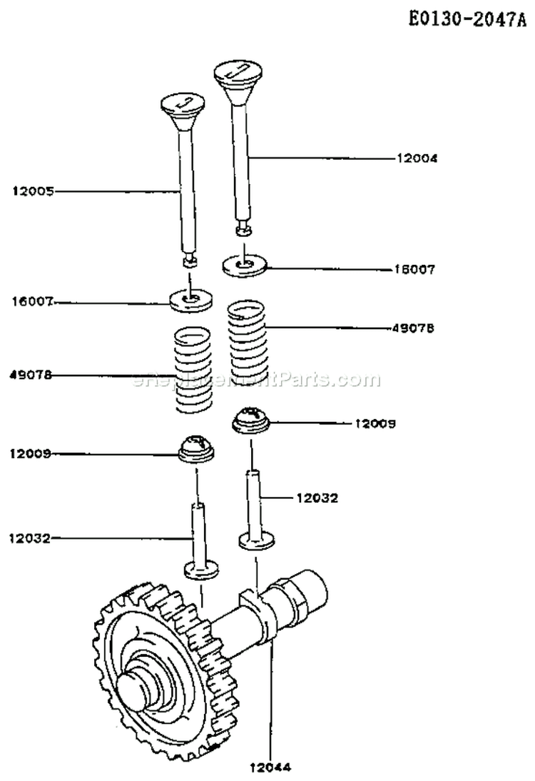 Page L Diagram and Parts List for FG300D EM81 Kawasaki Engine
