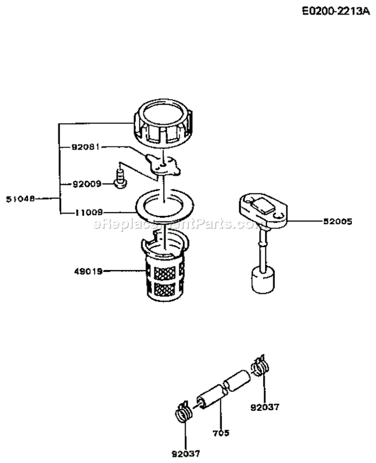 Page G Diagram and Parts List for FG300D EM81 Kawasaki Engine
